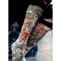 chaussette-haute-effet-tattoo-line